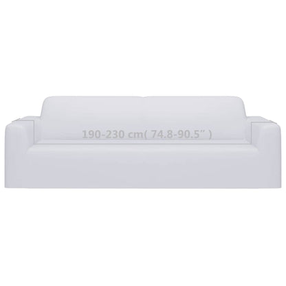 Stretch Sofahusse 3-Sitzer Weiß Polyester-Jersey