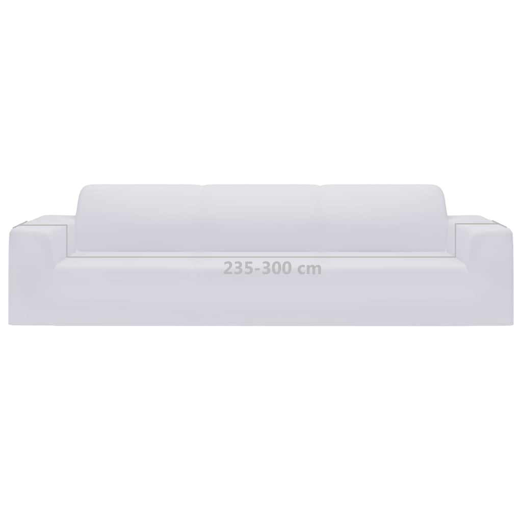 Stretch Sofahusse 4-Sitzer Weiß Polyester-Jersey