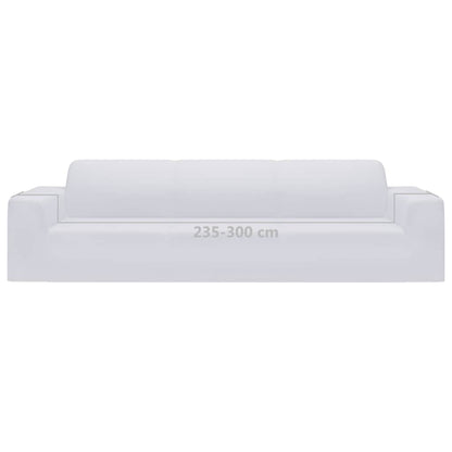 Stretch Sofahusse 4-Sitzer Weiß Polyester-Jersey