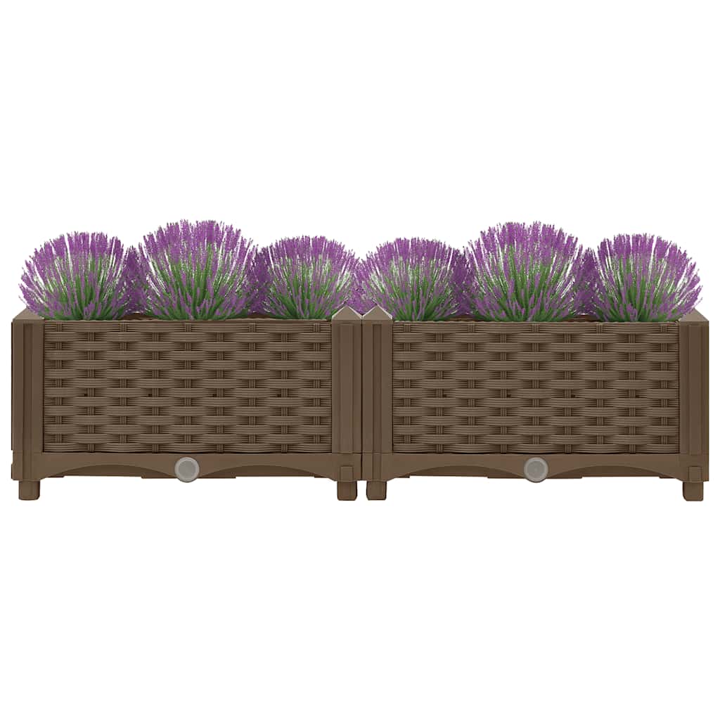 Jardinière surélevée 80x40x23 cm en polypropylène