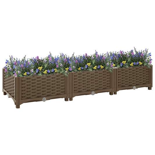Jardinière surélevée 120x40x23 cm en polypropylène
