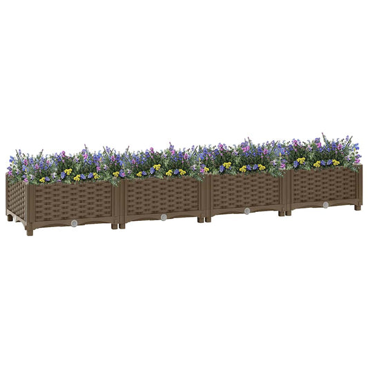 Jardinière surélevée 160x40x23 cm en polypropylène