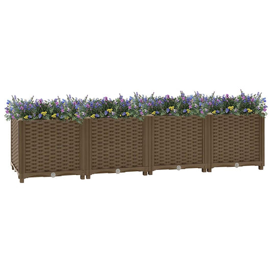 Jardinière surélevée 160x40x38 cm en polypropylène