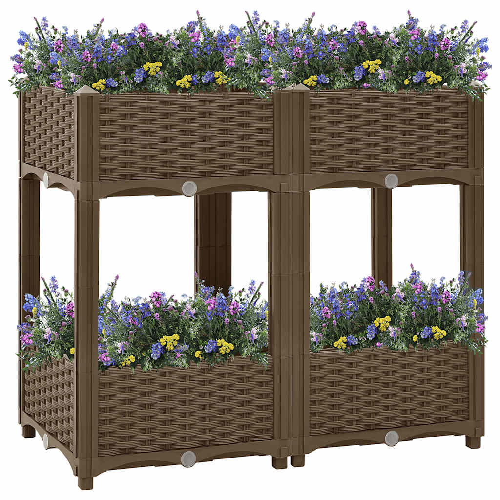 Jardinière surélevée 80x40x71 cm en polypropylène