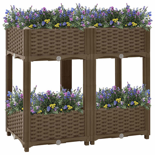 Jardinière surélevée 80x40x71 cm en polypropylène
