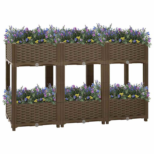 Jardinière surélevée 120x40x71 cm en polypropylène