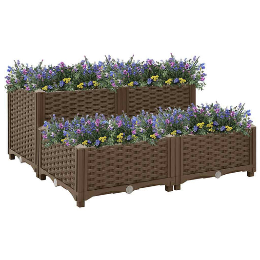 Jardinière surélevée 80x80x38 cm en polypropylène
