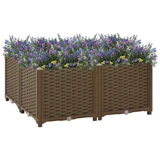 Jardinière surélevée 80x80x38 cm en polypropylène