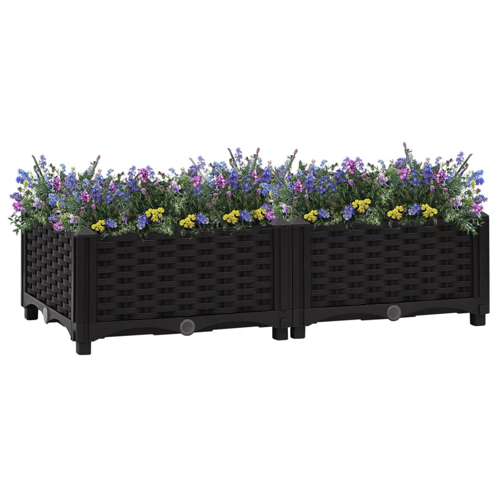 Jardinière surélevée 80x40x23 cm en polypropylène