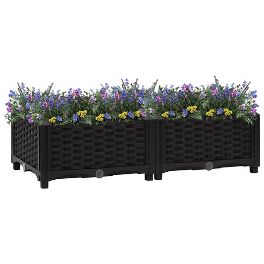 Jardinière surélevée 80x40x23 cm en polypropylène