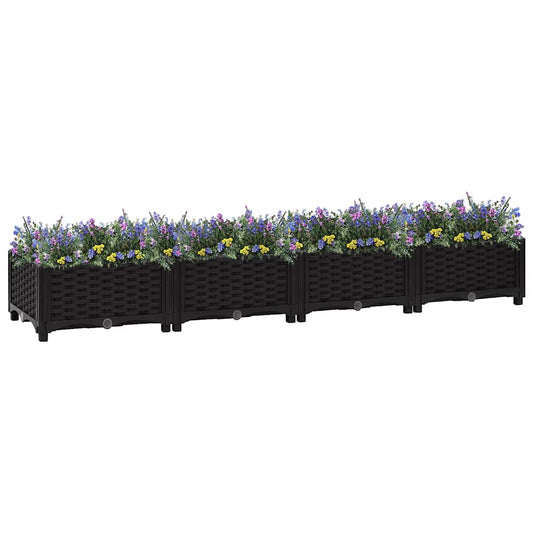 Jardinière surélevée 160x40x23 cm en polypropylène