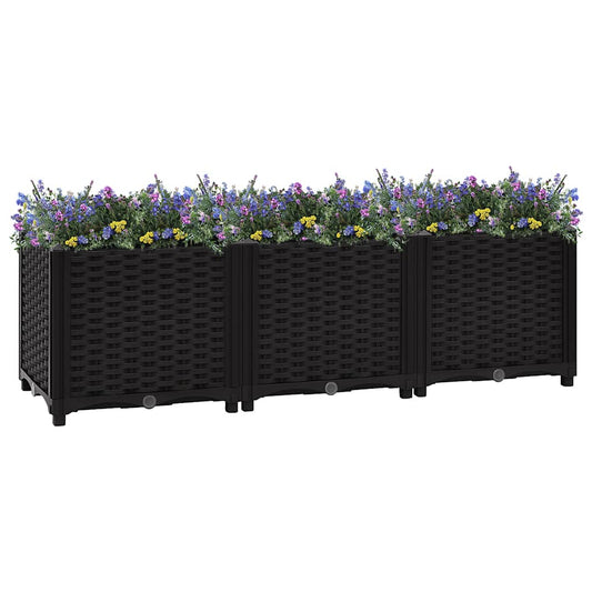 Jardinière surélevée 120x40x38 cm en polypropylène