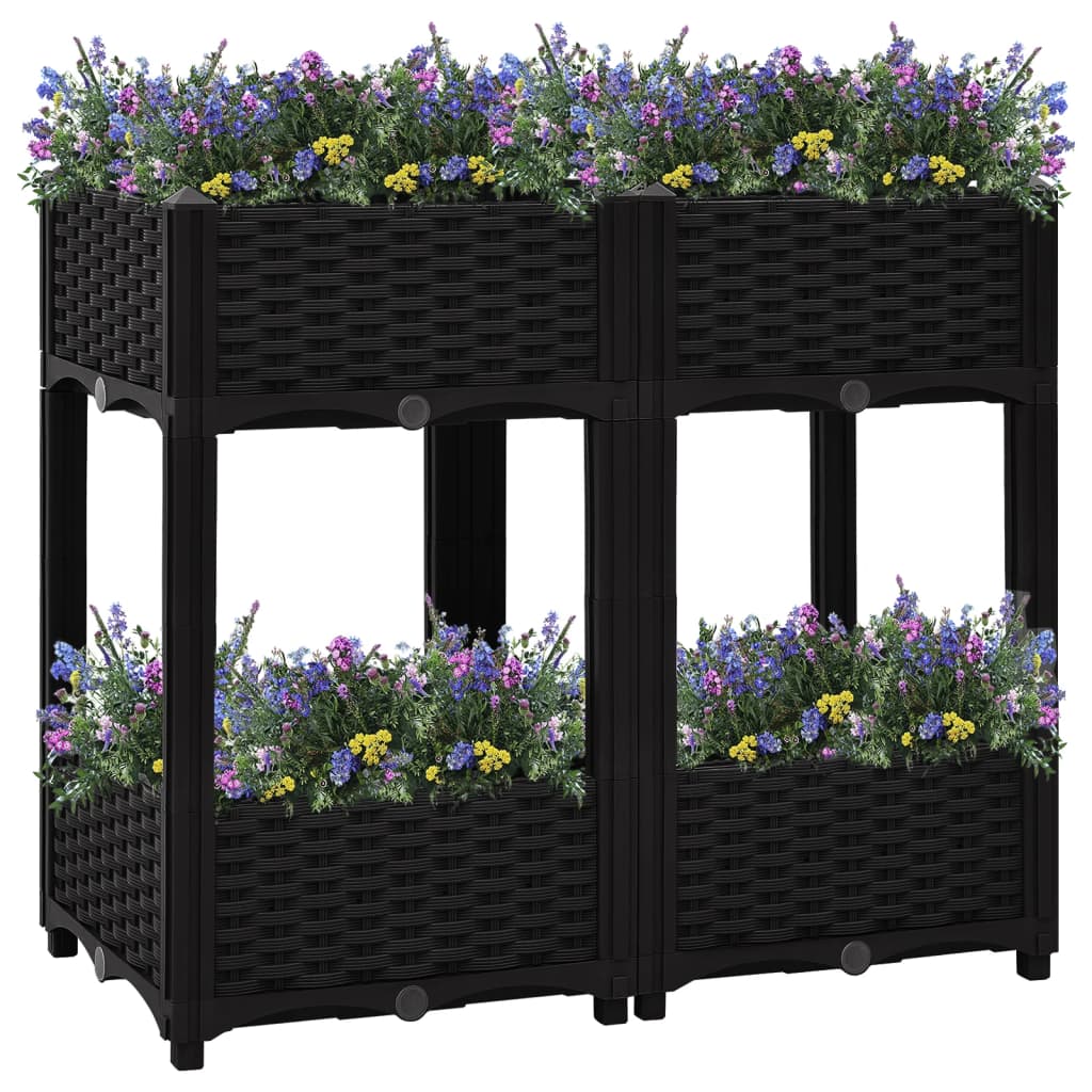 Jardinière surélevée 80x40x71 cm en polypropylène
