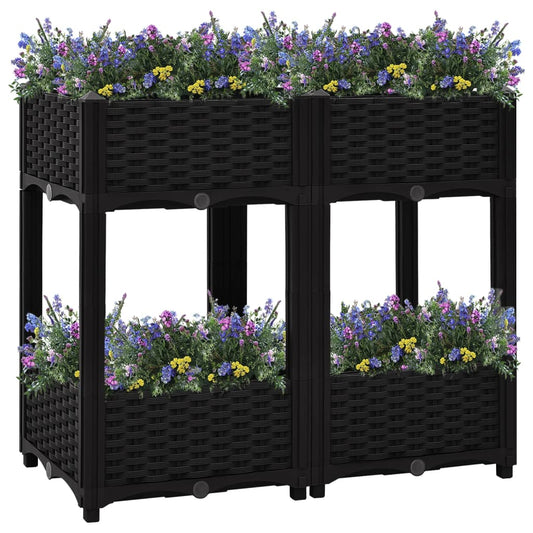 Jardinière surélevée 80x40x71 cm en polypropylène