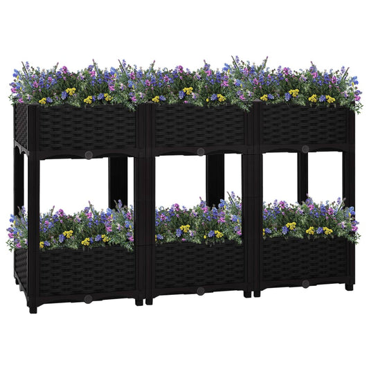 Jardinière surélevée 120x40x71 cm en polypropylène