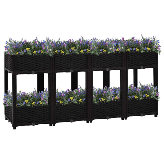 Jardinière surélevée 160x40x71 cm en polypropylène