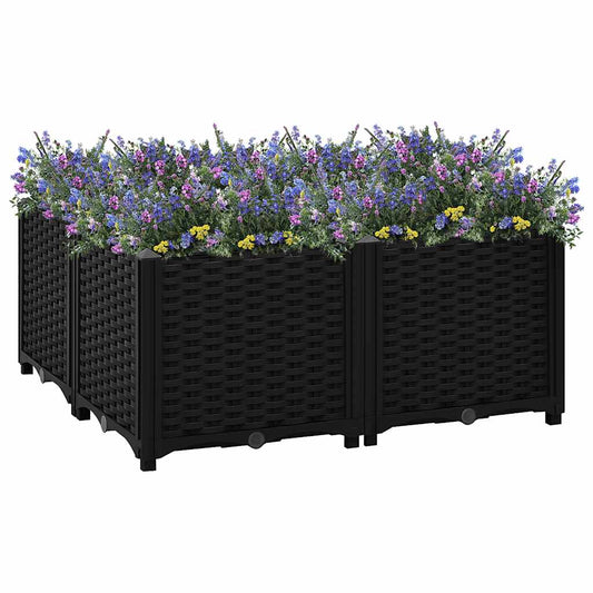 Jardinière surélevée 80x80x38 cm en polypropylène