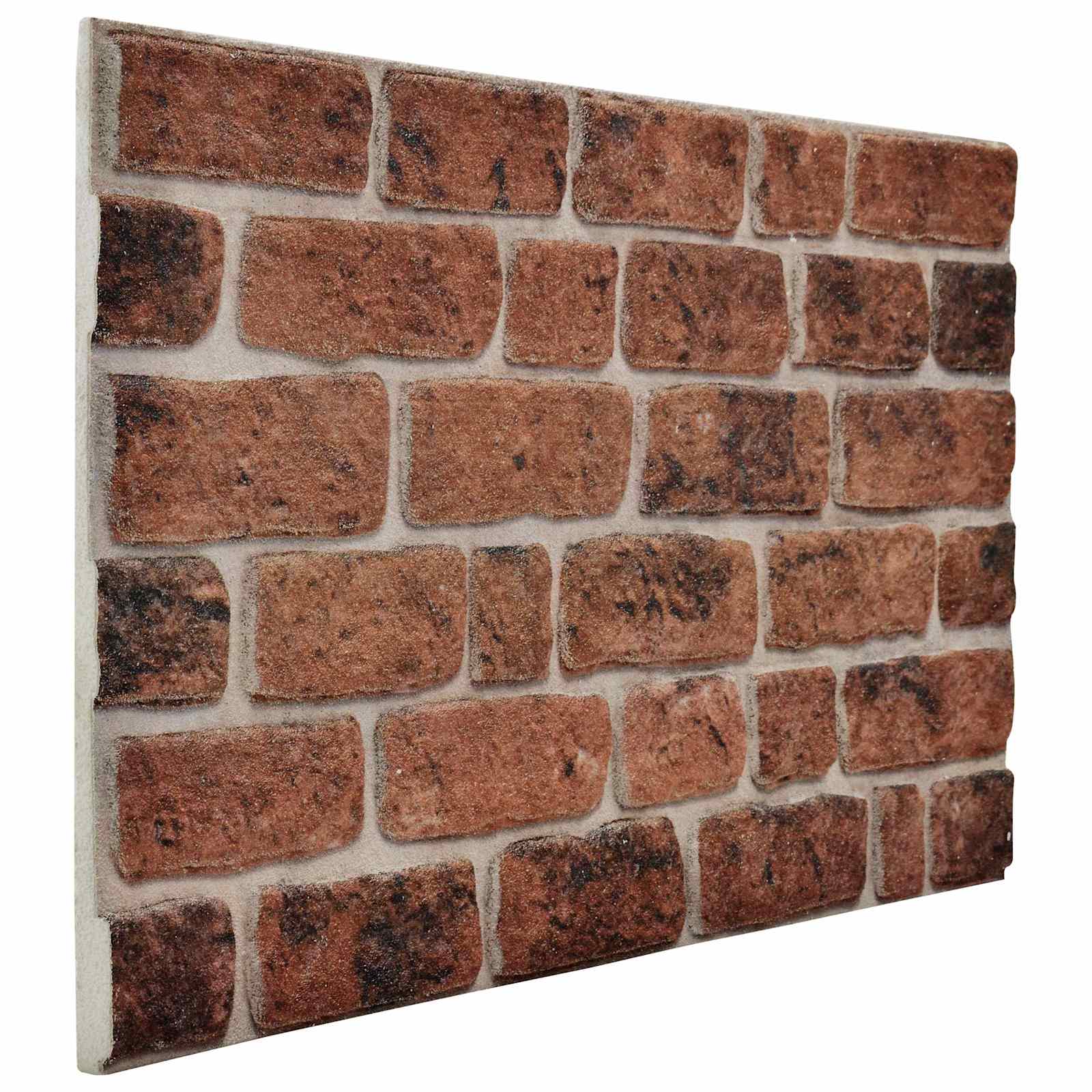 Wandpaneele 10 stk. 100 x 50 cm Braunes Ziegel EPS-Schaum
