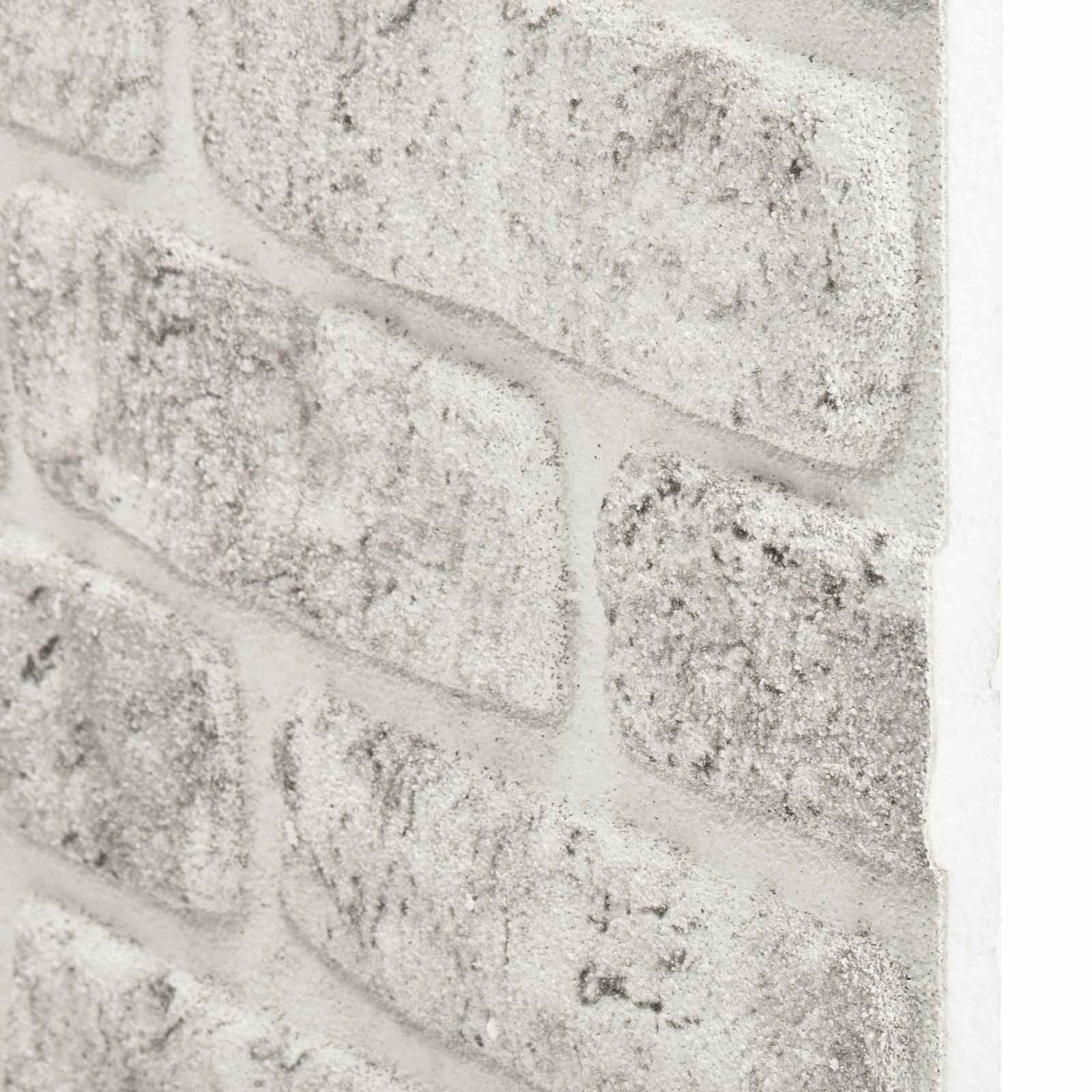 Wandpaneele 10 stk. 100 x 50 cm Hellgrau EPS-Schaum