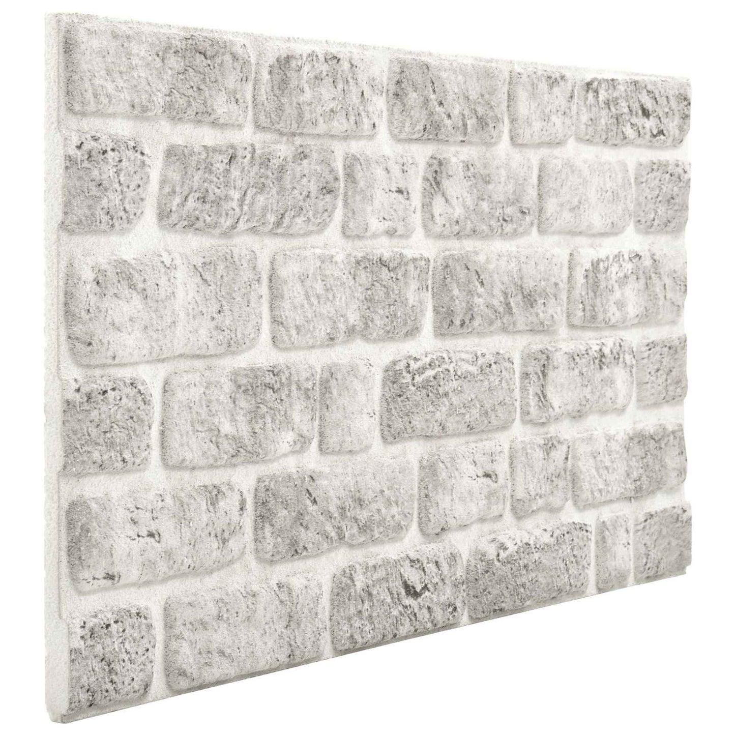Wandpaneele 10 stk. 100 x 50 cm Hellgrau EPS-Schaum