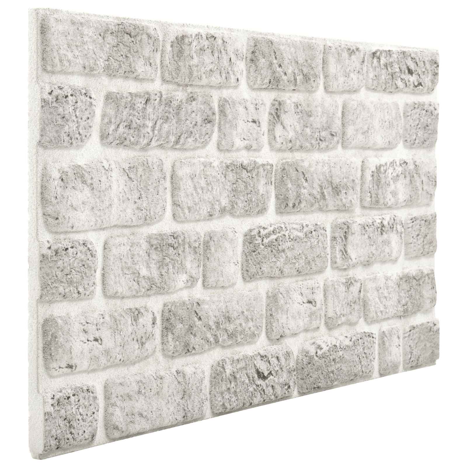 Wandpaneele 10 stk. 100 x 50 cm Hellgrau EPS-Schaum