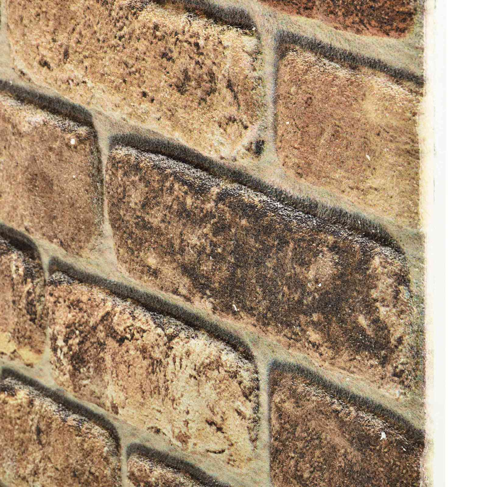 Wandpaneele 10 stk. 100 x 50 cm Dunkler Sand EPS-Schaum