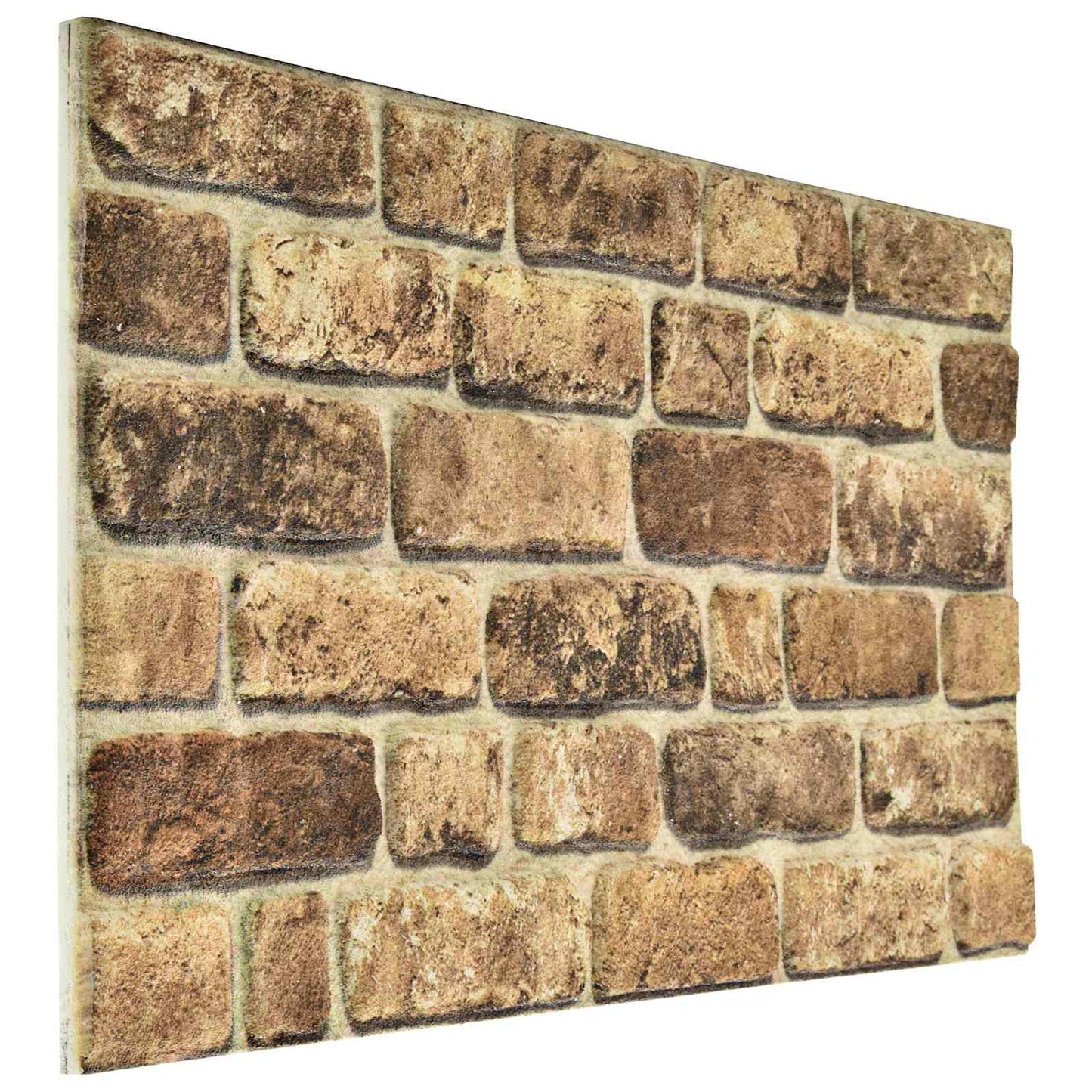 Wandpaneele 10 stk. 100 x 50 cm Dunkler Sand EPS-Schaum