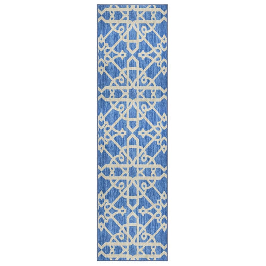 Teppichläufer Blau 80x300 cm