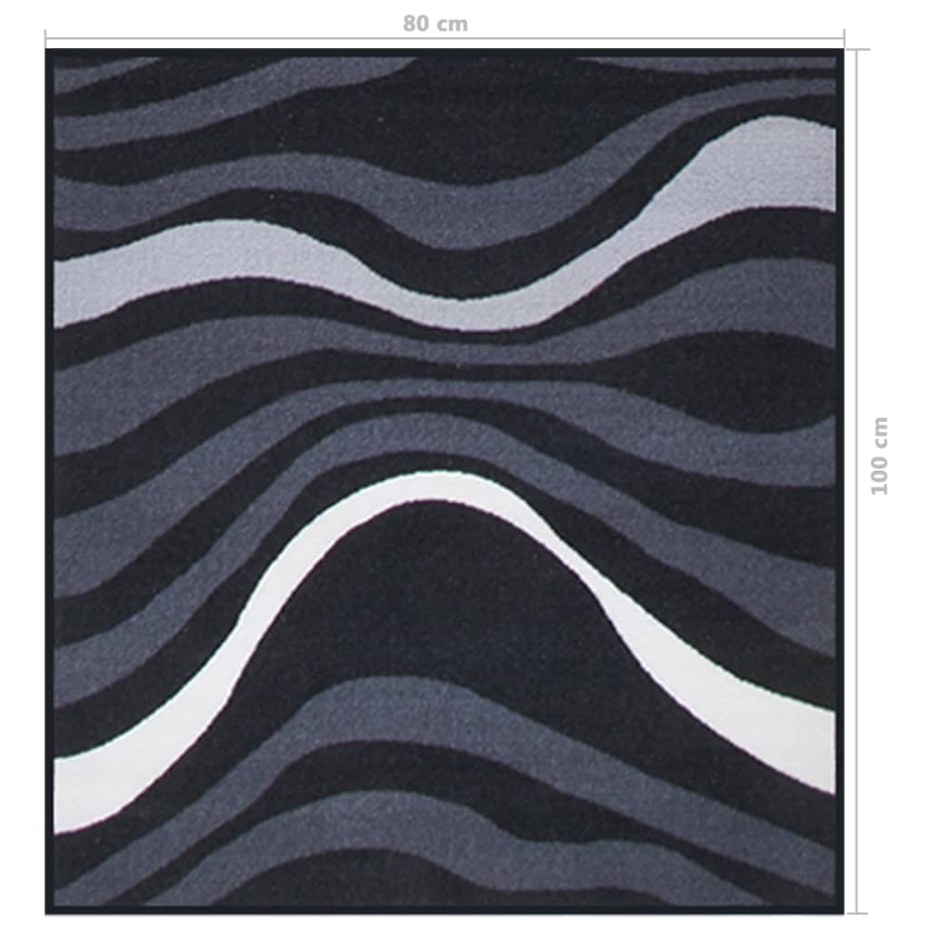 Teppichläufer Schwarz 80x100 cm
