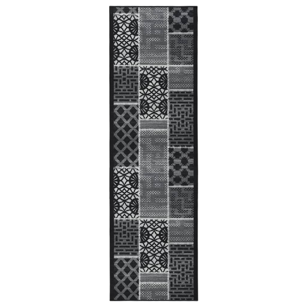 Teppichläufer Schwarz 80x350 cm