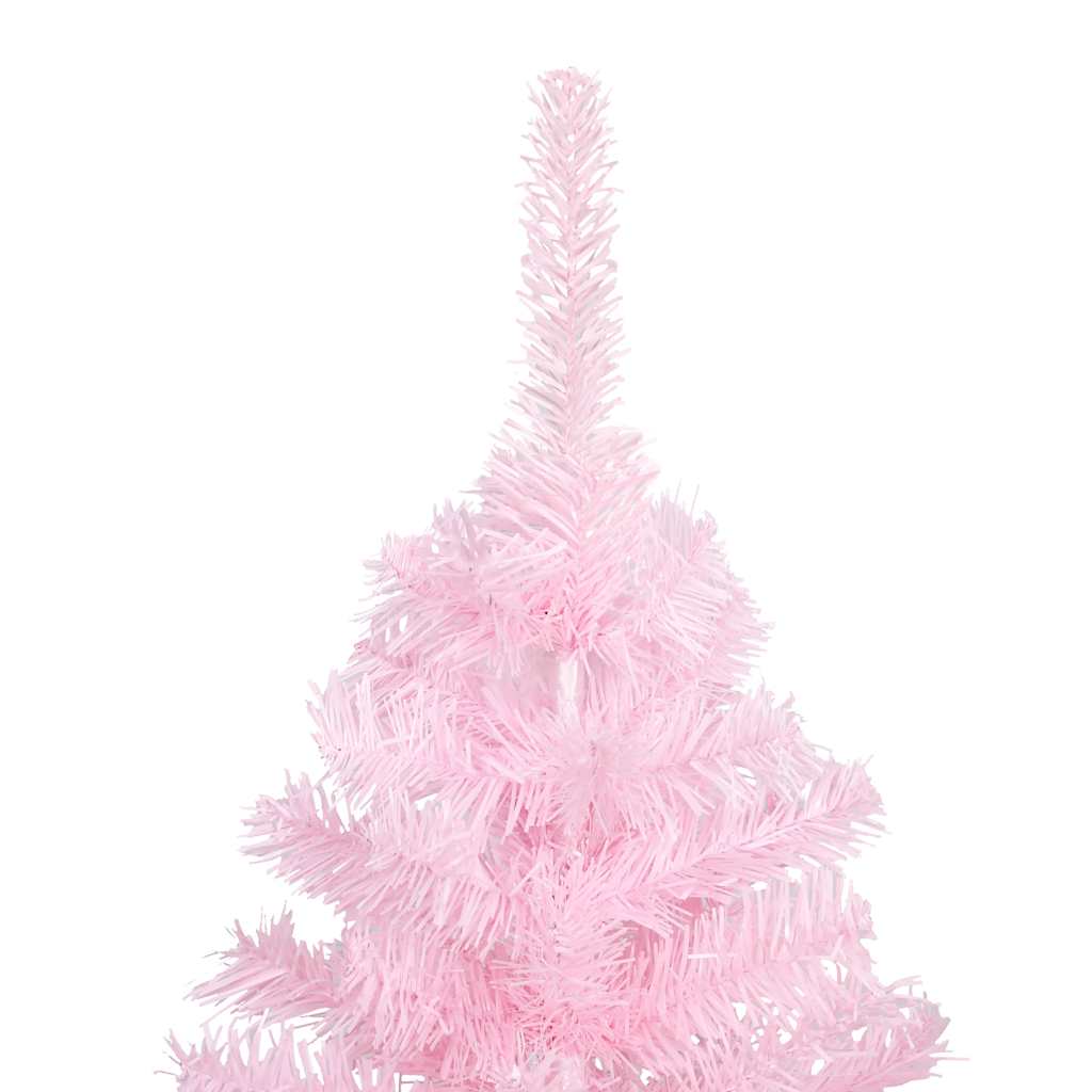 Künstlicher Weihnachtsbaum mit Beleuchtung & Kugeln Rosa 180cm