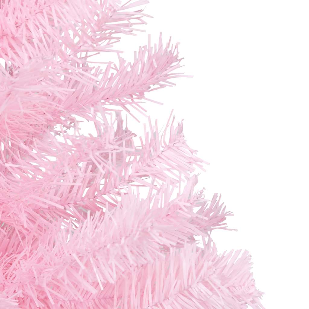 Künstlicher Weihnachtsbaum mit Beleuchtung & Kugeln Rosa 180cm