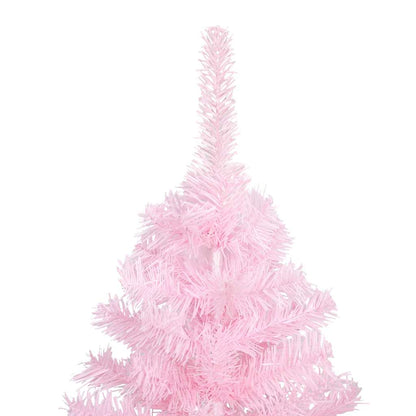 Künstlicher Weihnachtsbaum mit Beleuchtung & Kugeln Rosa 240cm