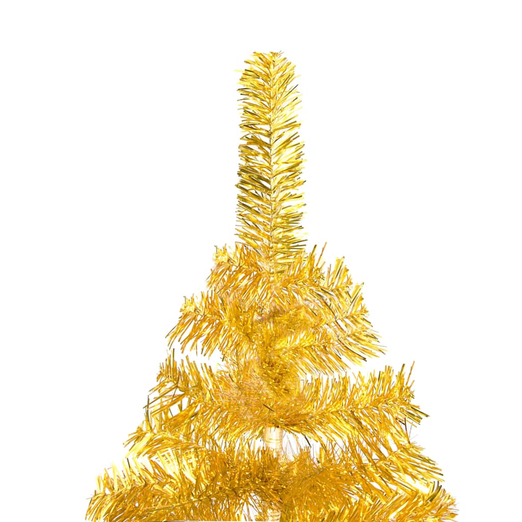 Künstlicher Weihnachtsbaum Beleuchtung & Kugeln Gold 180 cm PET