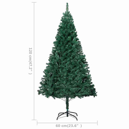 Künstlicher Weihnachtsbaum mit Beleuchtung & Kugeln Grün 120 cm