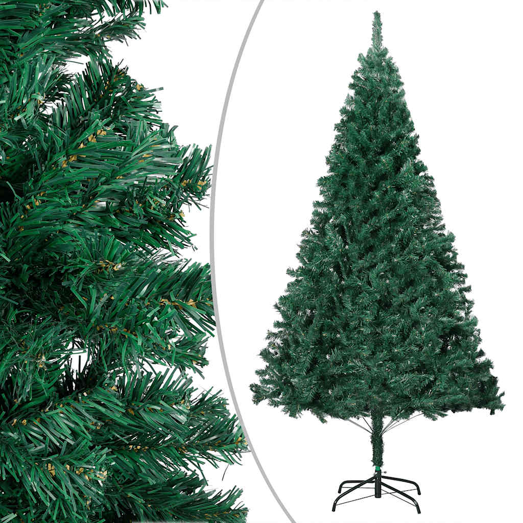 Künstlicher Weihnachtsbaum mit Beleuchtung & Kugeln Grün 150 cm