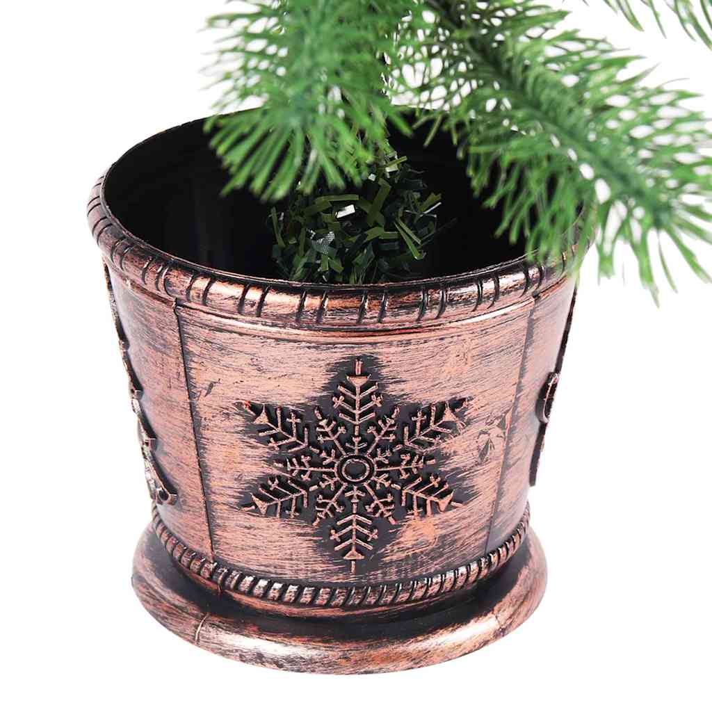 Künstlicher Weihnachtsbaum mit Beleuchtung & Kugeln 65 cm Grün