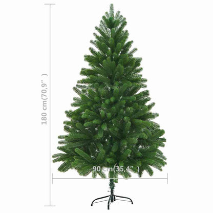 Künstlicher Weihnachtsbaum mit Beleuchtung & Kugeln 180 cm Grün