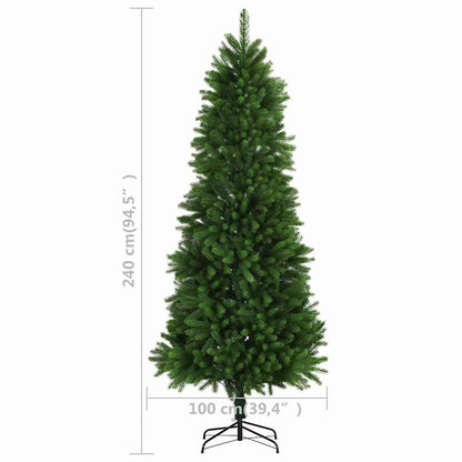 Künstlicher Weihnachtsbaum mit Beleuchtung Kugeln 240 cm Grün