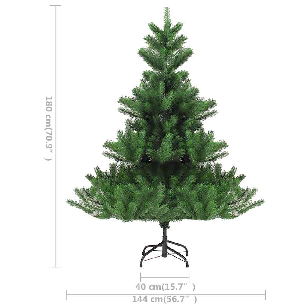 Künstlicher Weihnachtsbaum Nordmann LED & Kugeln Grün 180 cm