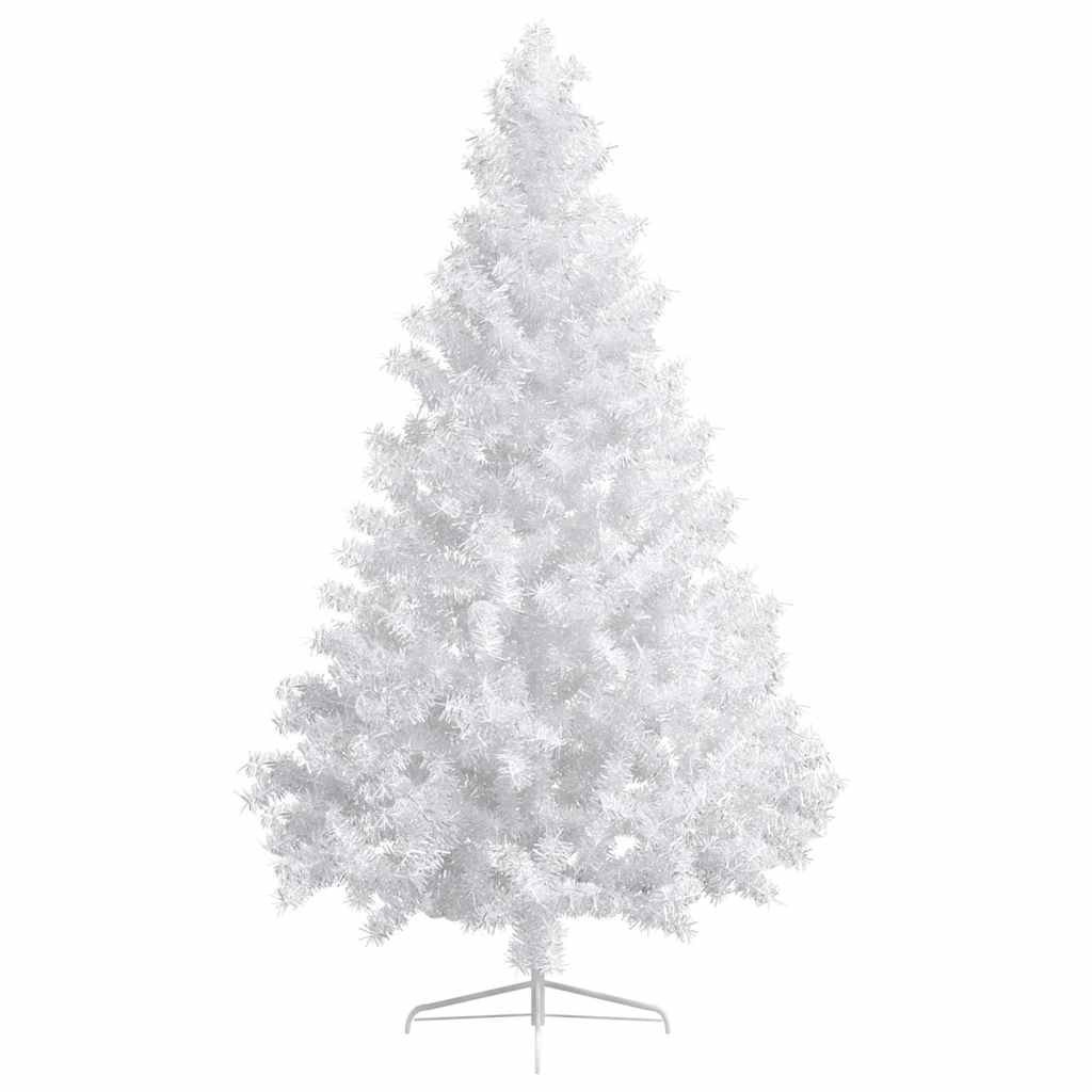 Künstlicher Halb-Weihnachtsbaum Beleuchtung Kugeln Weiß 180 cm