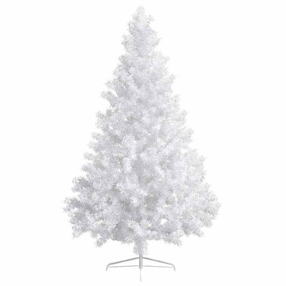 Künstlicher Halb-Weihnachtsbaum Beleuchtung Kugeln Weiß 180 cm