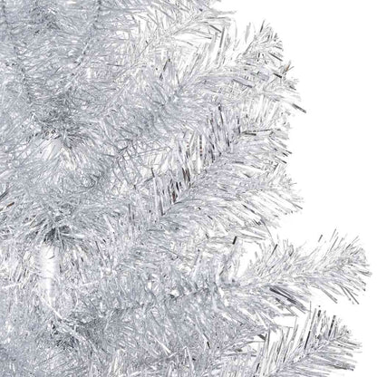 Künstlicher Weihnachtsbaum Beleuchtung & Kugeln Silber 120 cm