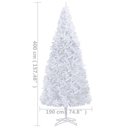 Künstlicher Weihnachtsbaum mit Beleuchtung 400 cm Weiß
