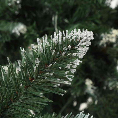 Weihnachtsbaum Gefrostet mit Beleuchtung & Zapfen 180 cm