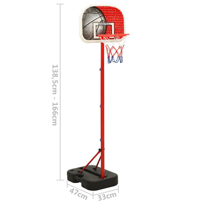 Tragbares Basketball-Spielset Verstellbar 138,5-166 cm