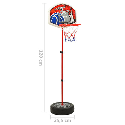 Kinder Basketball Spiel-Set Verstellbar 120 cm