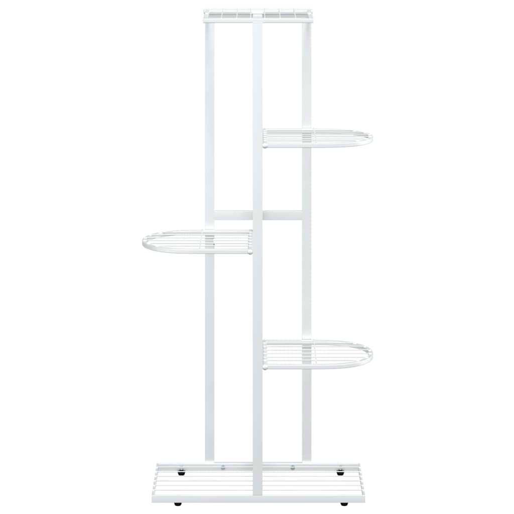 Blumenständer 5-Etagen 43x22x98 cm Weiß Metall