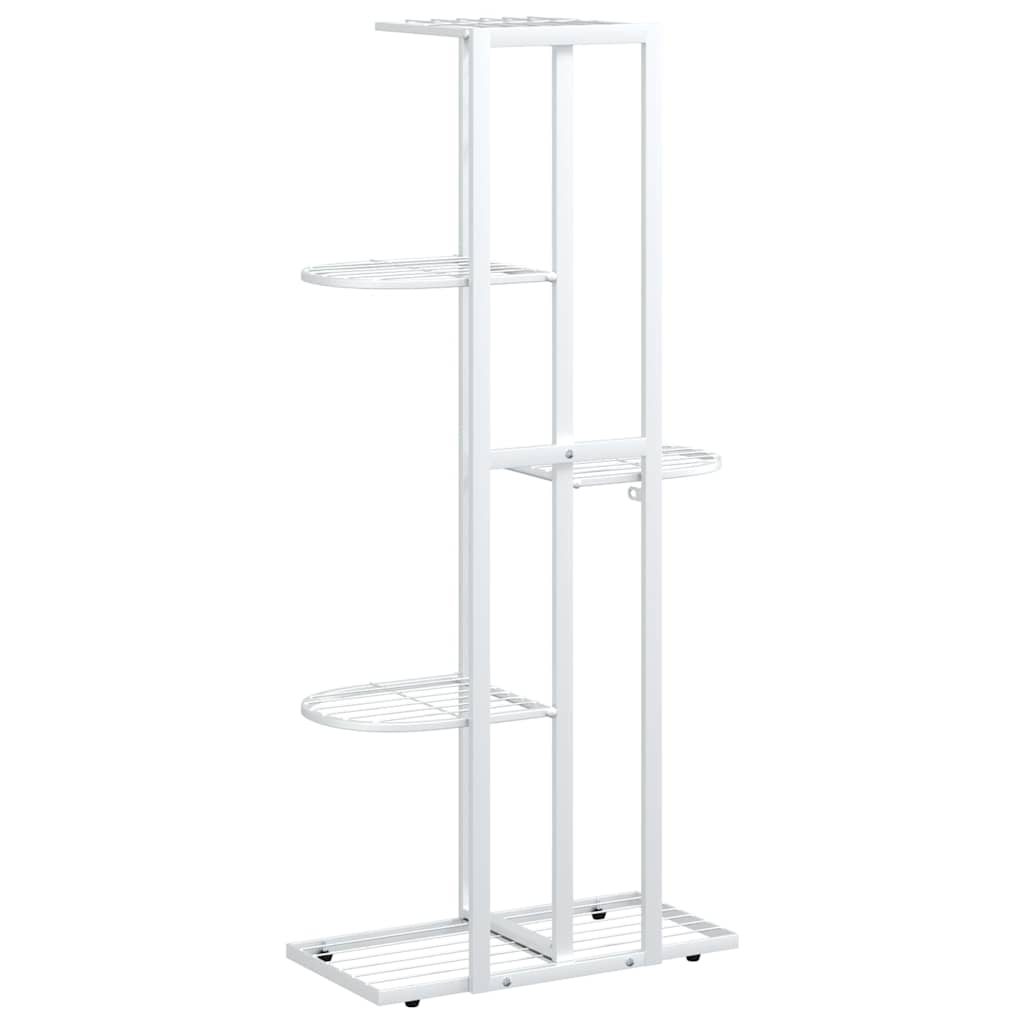 Blumenständer 5-Etagen 43x22x98 cm Weiß Metall