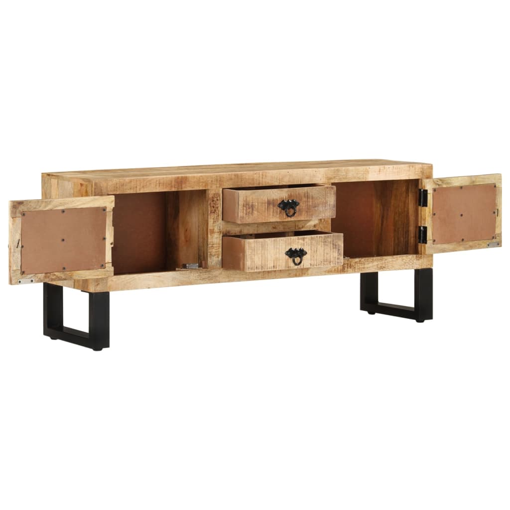 TV-Schrank 110x30x45 cm Raues Mangoholz